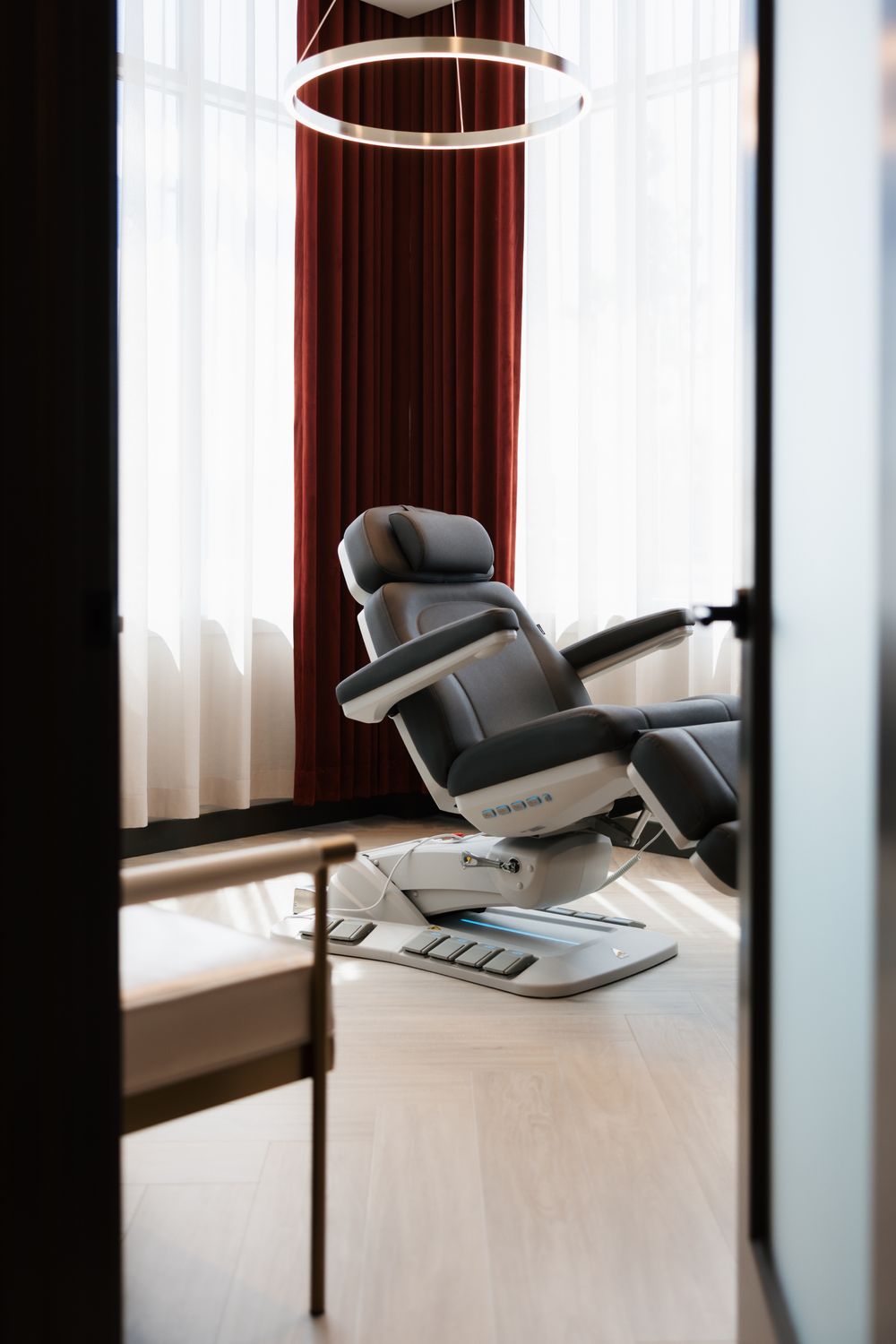 Close-up of hands on skin details.